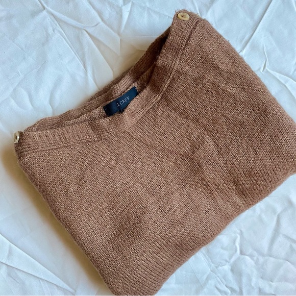 J Crew Brown Wool Boatneck Sweater - Picture 6 of 9